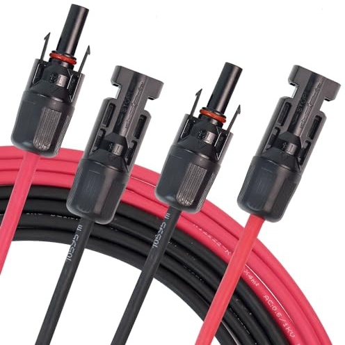 Solarkabel 4mm²,Solarkabel Verlängerung 3M,Solarleitung Verlängerungskabel für PV Photovoltaik Solaranlage Solarpanel Solar Kabel Verlängerung, IP68 Wasserdichte Solarstecker PV Kabel (Rot/Schwarz)