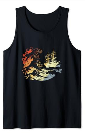 Segeln Skizze Retro Segelsport Segelausbildung Tank Top