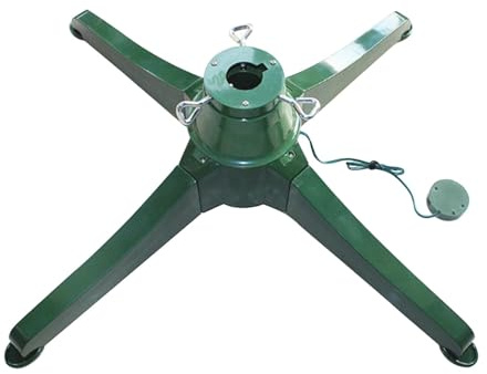 Soporte para árbol de Navidad eléctrico – Base para árboles, recargable, giratorio 360° cada 70 segundos, extraíble, para árboles artificiales hasta 3 m, para decoración navideña