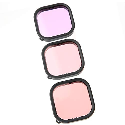 Rankomu TELESIN Kit de filtres Accory pour 9 caméras d'action, filtres de correction de couleur, ensemble de filtres d'objectif de plongée, compatible avec 9