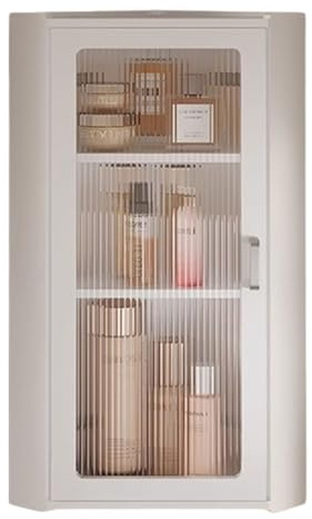 Armadio Sospeso Ante Magnetiche con Ante Sistemas di Archiviazione Angolare Pensili Bagno Sospesi Adatto per Il Bagno, Sopra Il WC(White,30 * 30 * 70cm)
