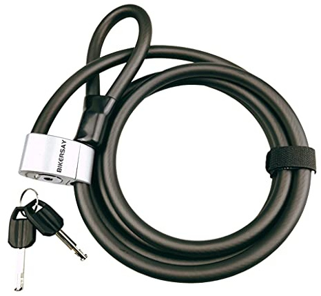 Cable de seguridad antirrobo para bicicleta de carretera o motocicleta, 220 cm, cadena larga