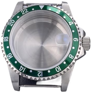 Lasitech Caja de Reloj Vintage NH35 39,5 mm, GMT/Sub, Acero Inoxidable, Zafiro, for Movimientos NH35/NH36/NH38, Accesorios Retro