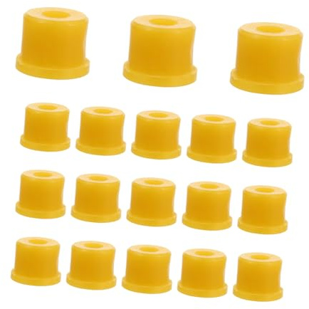 Ciieeo 30 Bujes De Goma Para Grillete Repuesto De Buje De Goma Para Grillete Resorte De Doble Junta De Motocicleta Amarillo