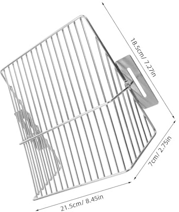 Ipetboom Grille D'évacuation en Acier Inoxydable Résistant la Corrosion, Filtre Anti-obstruction pour Gouttière, Lot de 2 Pièces Argentées, Amovible, pour Terrasse et Drainage Intensif