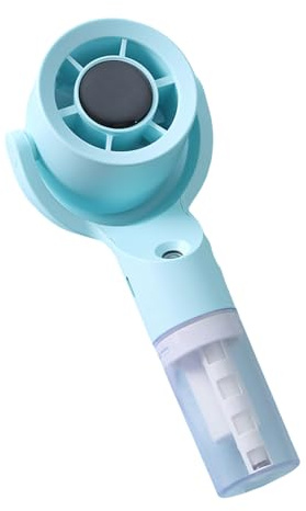 COOLHOOD Ventilador de mano con pulverizador de agua de 500 mAh, funciona con pilas, para maquillaje, viajes, hogar, camping, escritorio