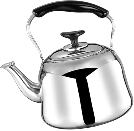 Bollitore for teiera con fischio, acciaio inossidabile for uso alimentare, facile da pulire for cucine e ristoranti familiari, 1 pezzo(5L)