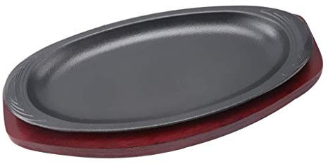 Backbayia Vaisselle Cuisine en Fonte Antiadhésive Pot Frit Steak Plaque Teppanyaki Plat Barbecue