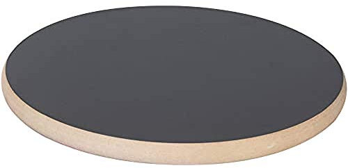 WAGNER Soporte con ruedas para plantas BLACK Ø 29 x 2,5 cm I Carrito para flores para uso interior, MDF con revestimiento de melamina, negro I Carro para plantas I Capacidad de carga 100 kg - 20027501