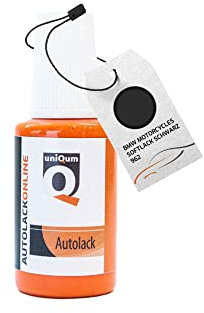 uniQum Autolack Lackstift für Auto BMW Motorcycles SOFTLACK SCHWARZ 962 Autolack Reparatur 30 ml