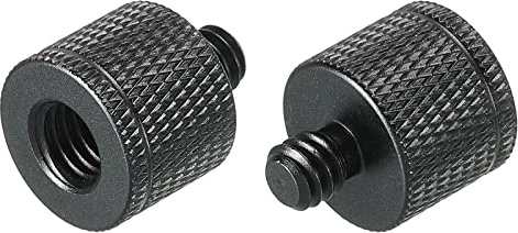 sourcing map 2 Pack Mikrofonständer Adapter M8 Buchse auf 1/4 Stecker Kamera Schraube Schwarz