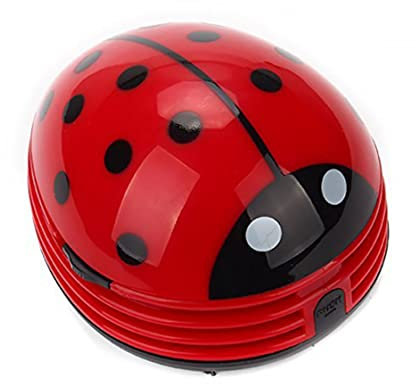 Hilai Aspirateurs à Main, Mini Nettoyeur de poussière de Bureau Coccinelle Conception Bureau à Domicile dépoussiéreur de Bureau balayeuse aspirateur de Table