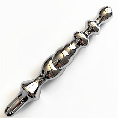ScreaAss 19Cm Lang Metall Analplug Dildo Plug Gewinde Analperle Buttplug Glatter Edelstahl Analdildos Buttpluck Anal Plugs Stecker Bondage Anal Sexspielzeug Für Frauen Männer,Silber,19cm
