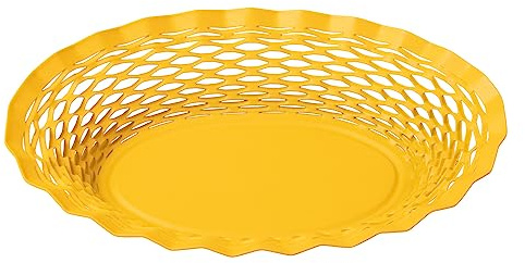 Roger Orfèvre - Corbeille à pain jaune 25x18 cm
