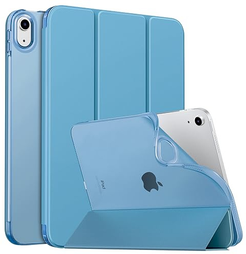 MoKo Slim Case for iPad (A16) 11th/10th Gen 2025/2022, Misty Blue