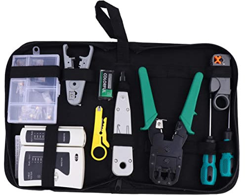 OSALADI 1satz Netzwerk Reparaturwerkzeug Professionelle Lan Installationstools Tragbare Werkzeugtasche Kabeltester Für Effiziente Netzwerkwartung Ohne Batterie