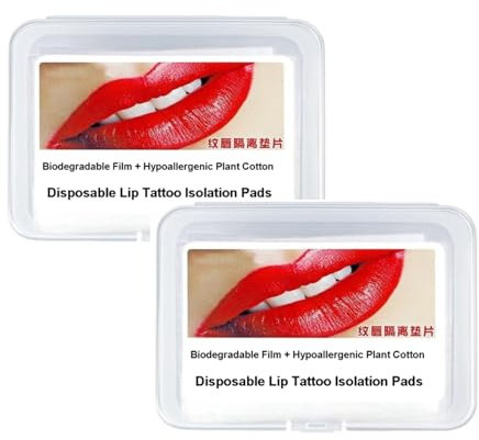 60 PCS Disposable Lip Tattoo Isolation Pads Pigment Saliva Oral Barrier Sheets Microblading Protective Film Permanent Lip Makeup Tools