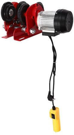 DAOHHFO Treuil électrique 220 V 370 W - Grue de levage - Treuil motorisé + télécommande - Charge maximale 1 T avec câble de treuil électrique pour la maison, l'atelier, le garage