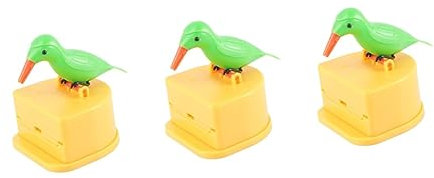 Amosfun 3St Vogel-Zahnstocher-Box Familiar bügler polsterreinigung für Auto Pub Aufbewahrungsdose für Zahnstocher Zahnstocher-Organizer Zahnstocherhalter Zahnstocher-Etui Bambus Green