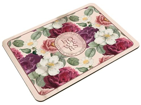 Tapis d'égouttage fantaisie pour évier de cuisine, tapis de vidange à séchage rapide, accessoires de cuisine vintage floraux, tapis égouttoir absorbant pour la vaisselle, tapis d'évier décoratif pour