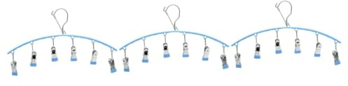 Parliky 3pcs Windproof Socks and Underwear Drying Rack Multi-Purpose Clip Hanger for Bras Diapers and Accessories for Outdoor and Indoor Use