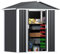 SUPEER Casetta per attrezzi in metallo, 3 m² con tetto a due falde, altezza 185 cm x lunghezza 162 cm x larghezza 120 cm
