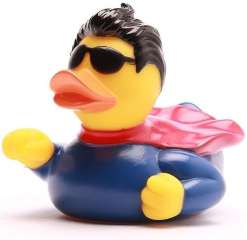 Duckshop I Supereroe, anatra da bagno, lunghezza 9 cm, regalo per bambini, idea regalo