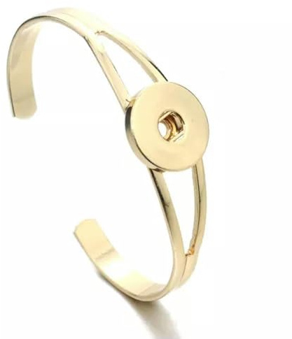 Nouveau Bracelet à Bouton-Pression en Or de 18 mm pour Femme Noosa Snaps Chunk Button-Or