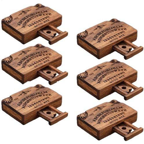 6 Piezas Tablero De Ouija De Madera - Tablero Ouija con Planeta - Tablero De Espiritismo | para Caza De Espíritus