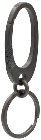 Heimatkraft - Titankarabiner RING | Ultraleicht 10,5g | EDC Schlüsselanhänger aus Titan | Ring-Karabiner mit Doppelring | CNC gefräst | Schlüsselorganizer