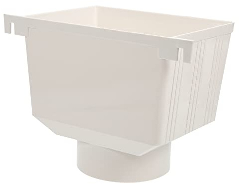 HOMSFOU Collecteur Eau de Pluie en Pvc pour Tuyau de Gouttière, Entonnoir de Canalisation Facile à Installer, Déviateur D'eau de Pluie pour Système de Collecte
