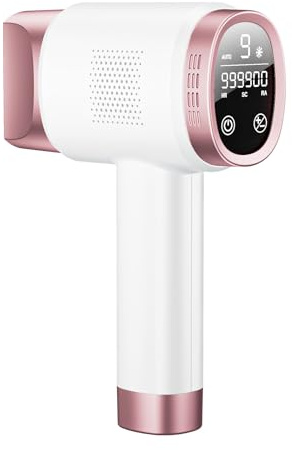 Depiladora Laser de Uso Doméstico con Función de Refrigeración, Depiladora Luz Pulsada con 9 Niveles de Intensidad, Max 21J, Pantalla táctil LCD para Bikini, Axilas, Cara, Cuerpo