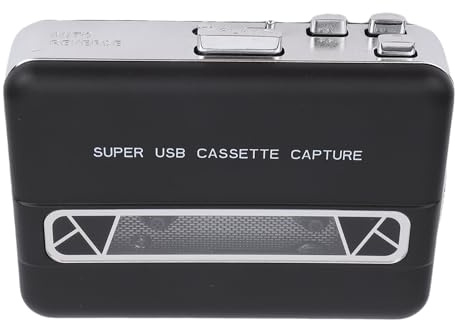 Plyisty Lettore a Nastro a Cassetta, Convertire la Vecchia Cassetta in Mp3, Altoparlante Incorporato, Jack per Auricolari da 3,5 Mm, Portatile per Bruciatore CD per PC per Laptop, con