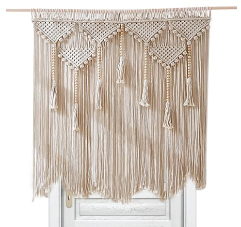 Tapiz para colgar en la pared - cortina de estilo bohemio, Arte tejido de algodón | Tapiz tejido de algodón estilo bohemio chic, grandes tapices de macram para decoración del hogar, sala de estar, ap