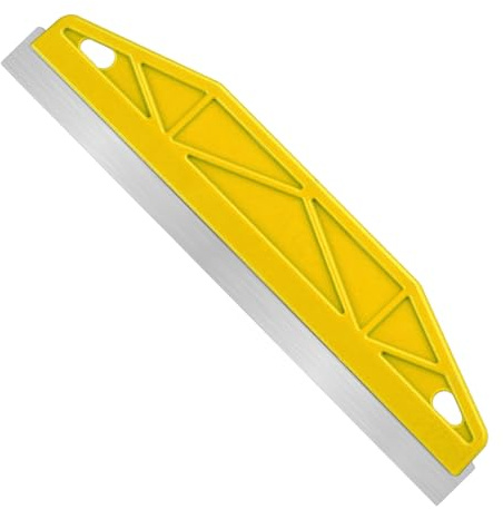 QUIIEOSKIA 12 Inch Yellow Stainless Steel Paint Shield, Wallpaper Scraper | Stainless Steel Straight Edge Painters Tool for Cutting in Paint Wallpaper Guard & Measurement