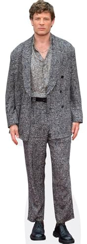 Figura de cartón de James Norton (Grey Suit) a tamaño Real – Decoración para Fiestas, cumpleaños y photocall – Soporte Plegable Incluido
