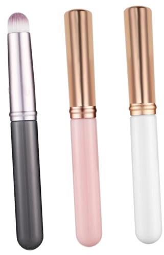 Alipis 3 Stück Teiliges Concealer Pinsel mit Deckel Kleine Lippen Abdeckpinsel aus Weichen Synthetischen Fasern Präzise Make up Applikation für Augenringe und Unreinheiten Komfortabler