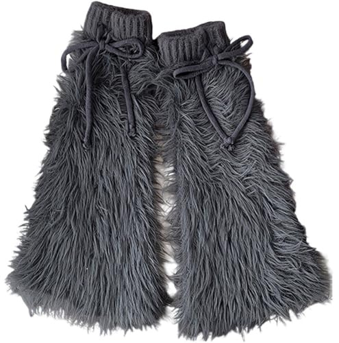 Casiler 1 Paar Flauschige Beinstulpen Für Damen Und Mädchen, Lolita-, Strümpfe, Flauschige Beinstulpen, Winter-stiefelstulpen Aus Fell