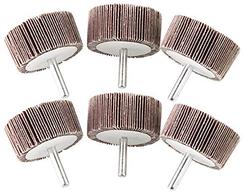 10 Pack Sanding Flap Wheel, 2 x 1 x 1/4 inch Shank Mounted Flap Wheels 120 Grit Aluminum Oxide Abrasive Flap Grinding Wheels by STARVAST for Removing Rust, Deburring, Grinding Polishing Flat