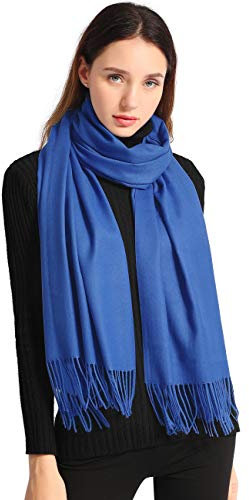 Arctic Penguinp Pashmina Schal Kaschmir Stolen Damen Schultertuch für Frauen Hochzeit Kaschmirschal Herren Umschlagtuch Winter/ (Blau)
