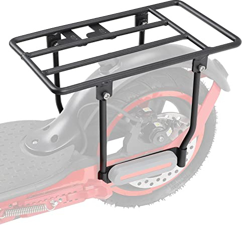 Ulip Electric Scooter Shelf Rear Storage Basket Travel Rack with Solid Iron Frame Luggage Carrier for Xiaomi M365 1S Pro2 MI3 Scooter (Black)