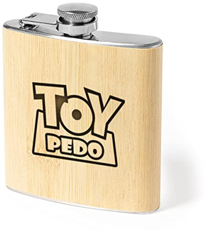 Petaca Alcohol Toy Pedo - Petaca Frases Divertidas y Originales Para Regalo Fiesta 200 ml