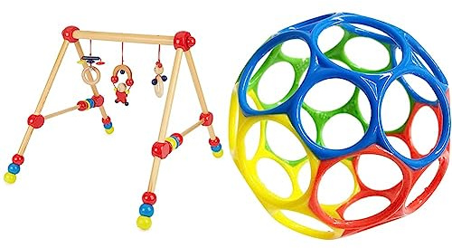 Bieco Spieltrapez | Spielbogen für Babys -Figuren, Rasseln & Bright Starts, Oball Classic