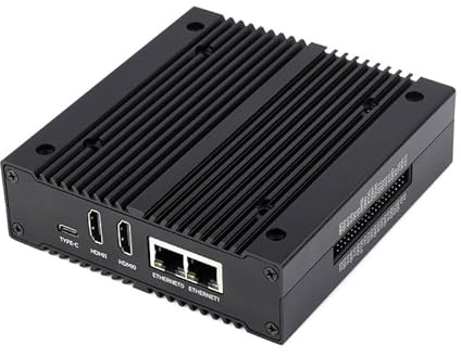 TUOPUONE Mini-computer multifunzione NAS progettato Compatibile con Raspberry Pi Compute Module 4 (NON incluso) Storage di rete Dual Solid State Drive Slot