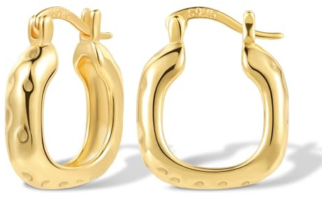 ALEXCRAFT 925 Sterling Silver Post Filigree Oval Hoop Earrings for Women