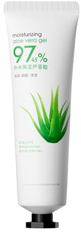 Gel de aloe hidratante para la piel para la varicela, hidratante después del sol y calmante Gjs500 (blanco, 30 g)