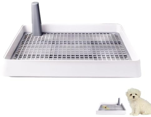 Bac de Propreté d'Intérieur et Support Amovible en Maille pour Chien | Plateau d'Entraînement Portable aux Toilettes pour Chiot