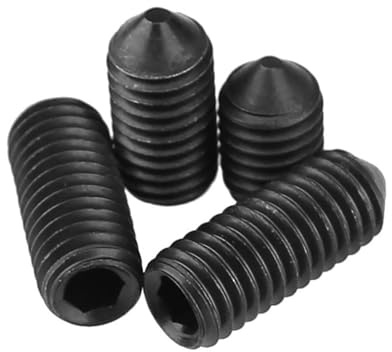 Haroar 5/10/30 STÜCKE M6 x 5 mm ~ 40 mm Grade 12.9 legierter Stahl Innensechskant-Gewindestifte mit konischer Spitze Madenschraube schwarz oxidiert(5Pcs M6x40)