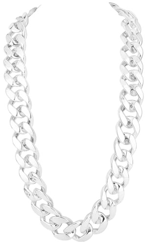 SOFPLATE Hip Hop Kette Silber Halskette Herren 90cm Kubanisch