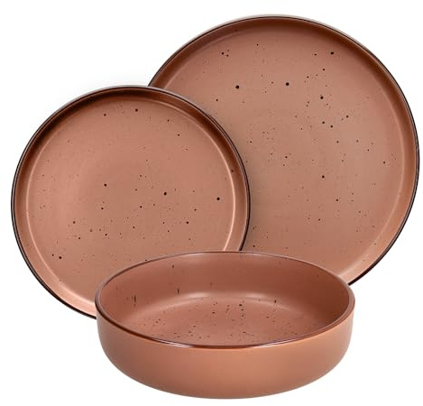 Tognana Bruges, Servicio de platos 18 piezas para 6 personas, Stoneware, Tierra
